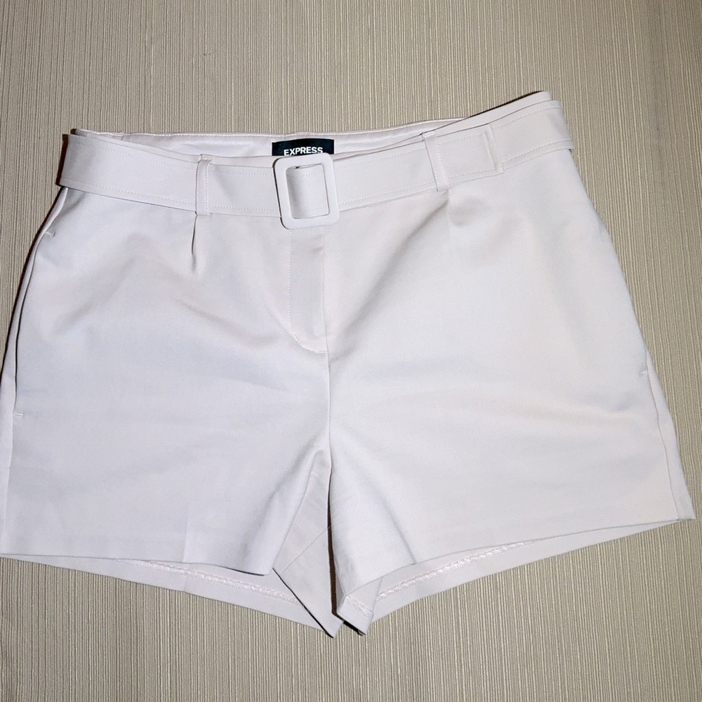 Express Women's Blush High Waist Belted Shorts